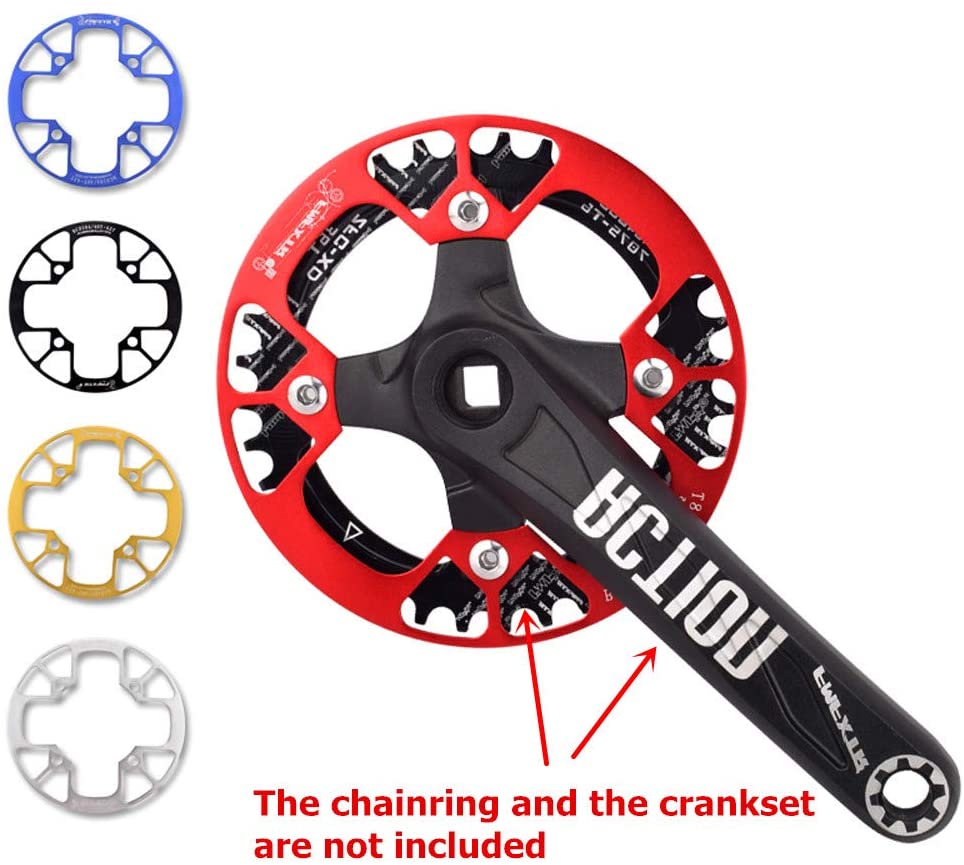 UPANBIKE Bike Chainring Guard 104 BCD Aluminum Alloy Chain Ring Protector Cover for 32~34T 36~38T 40~42T Chainring Sprockets B193 - UPANBIKE