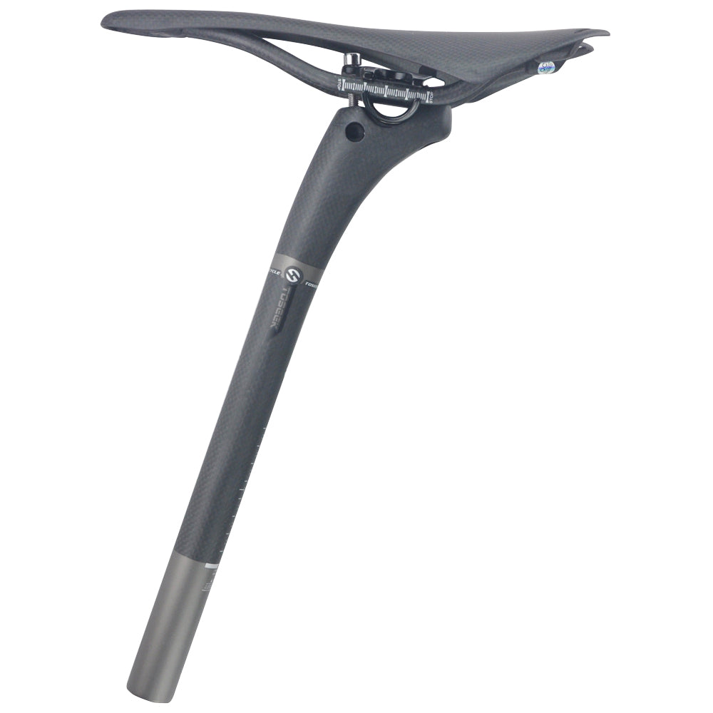 UPANBIKE Carbon Fiber Bike Seatpost T800 3K 27.2mm 30.8mm 31.6mm*350mm Lay Back Bicycle Seat Post Matt Black TX014 - UPANBIKE