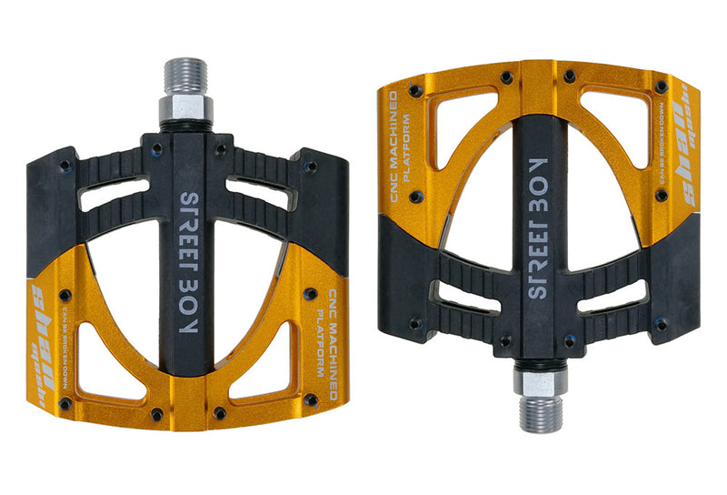 UPANBIKE 9/16" Bike Pedals Aluminium Alloy CNC Wide Flat Platform 3 Bearing Bicycle Pedals For MTB BMX Road Bike UP649 - UPANBIKE