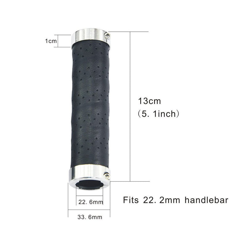 UPANBIKE Leather Double Lock On Fit 22.2mm Handlebar Grips B100 - UPANBIKE
