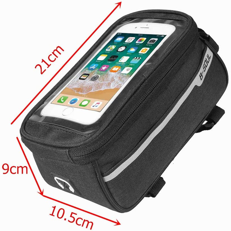 UPANBIKE Bike Front Tube Bag 1L Waterproof Front Frame Pack With Transparent Touch Screen For Cellphone Below 6inch B723 - UPANBIKE