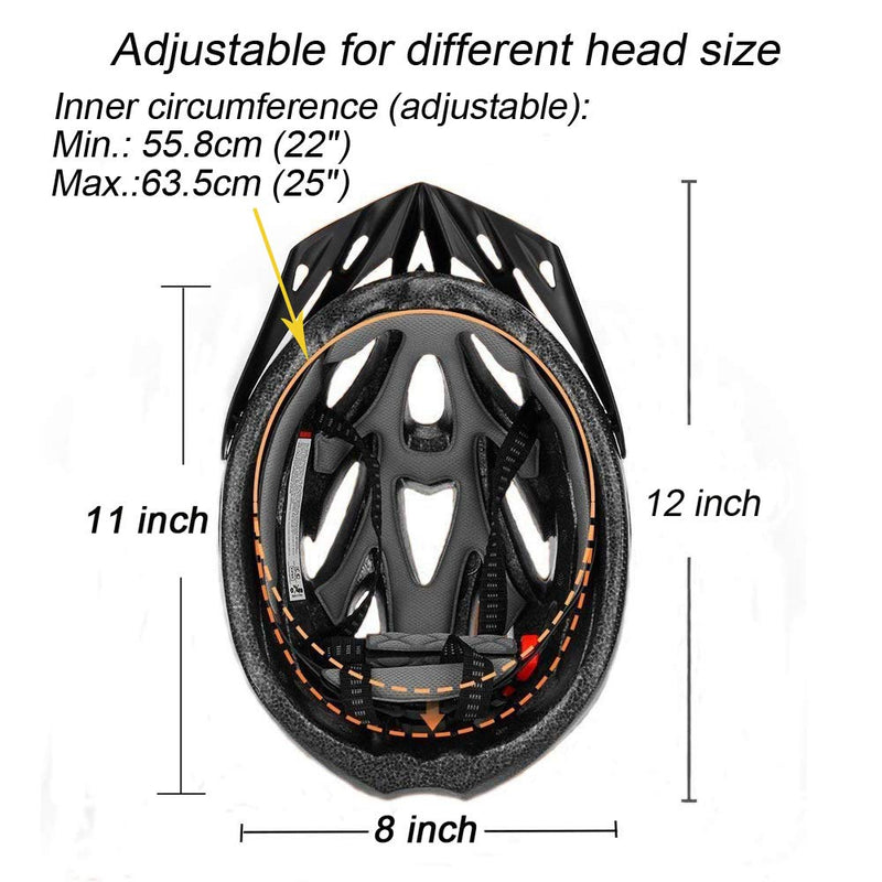 UPANBIKE Bike Helmet One-Piece Adjustable Riding Cycling Helmet Adult Head Safety Protection Large Size TK001 - UPANBIKE