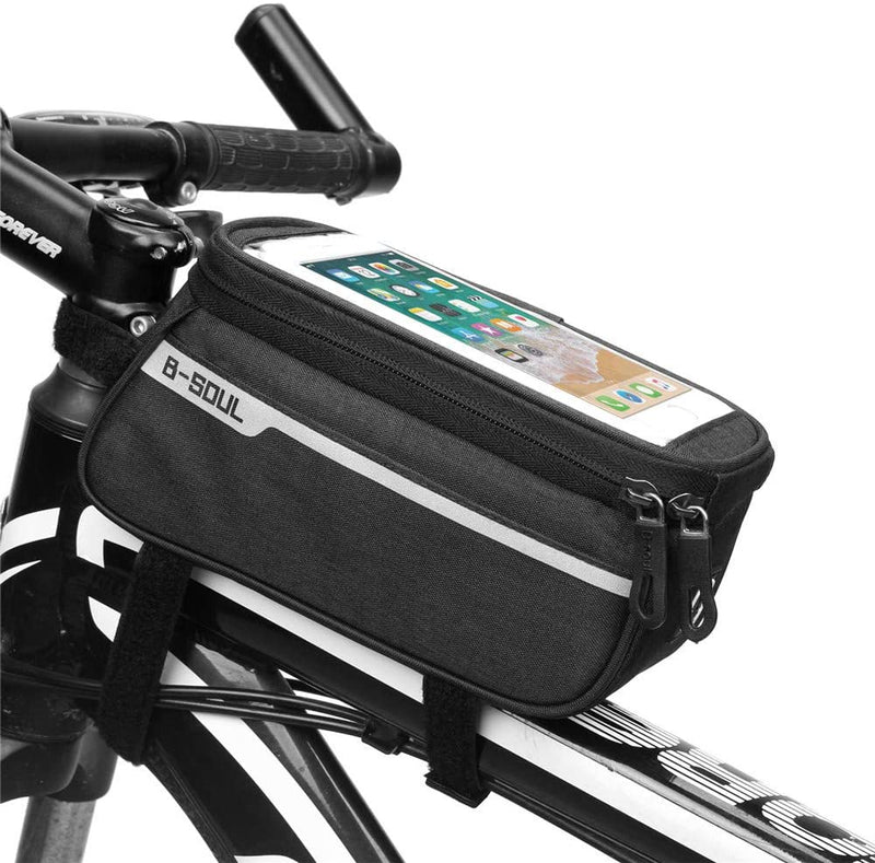 UPANBIKE Bike Front Tube Bag 1L Waterproof Front Frame Pack With Transparent Touch Screen For Cellphone Below 6inch B723 - UPANBIKE
