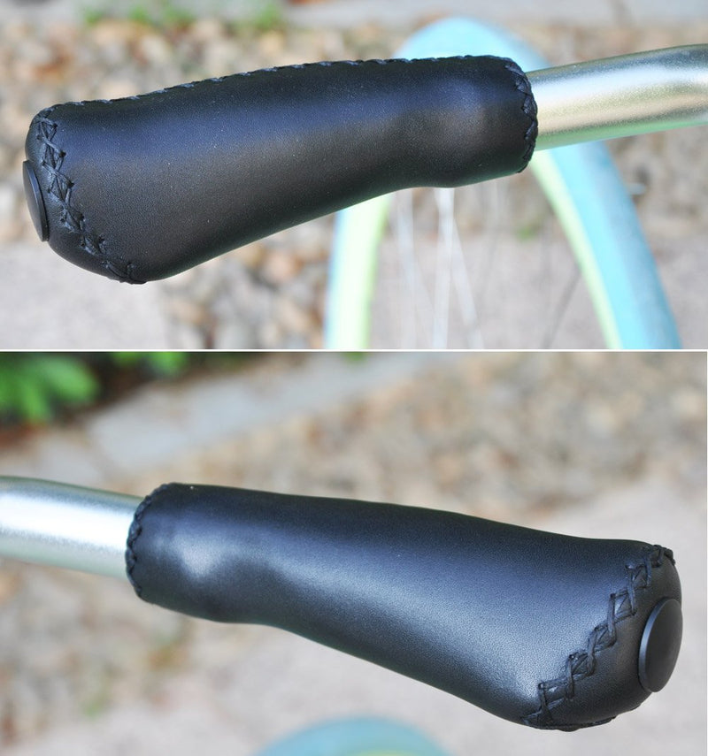 UPANBIKE Bike Ergonomic Leather Handmade Handlebar Grips B101 - UPANBIKE