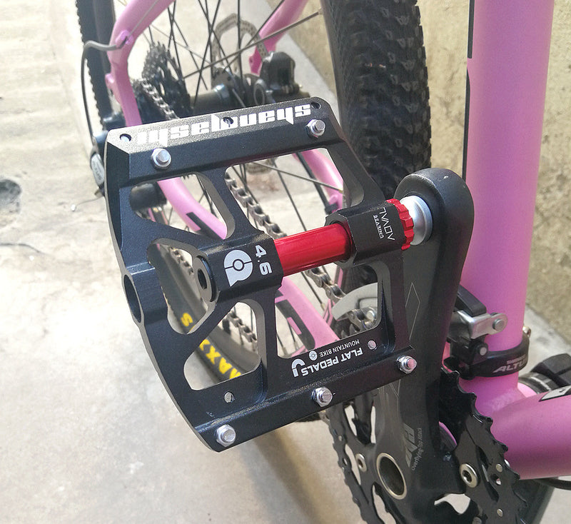 UPANBIKE Bike Pedals Triple Bearing 9/16'' Aluminum Alloy Wide Flat Platform For Mountain Bike Road Bicycle B621 - UPANBIKE