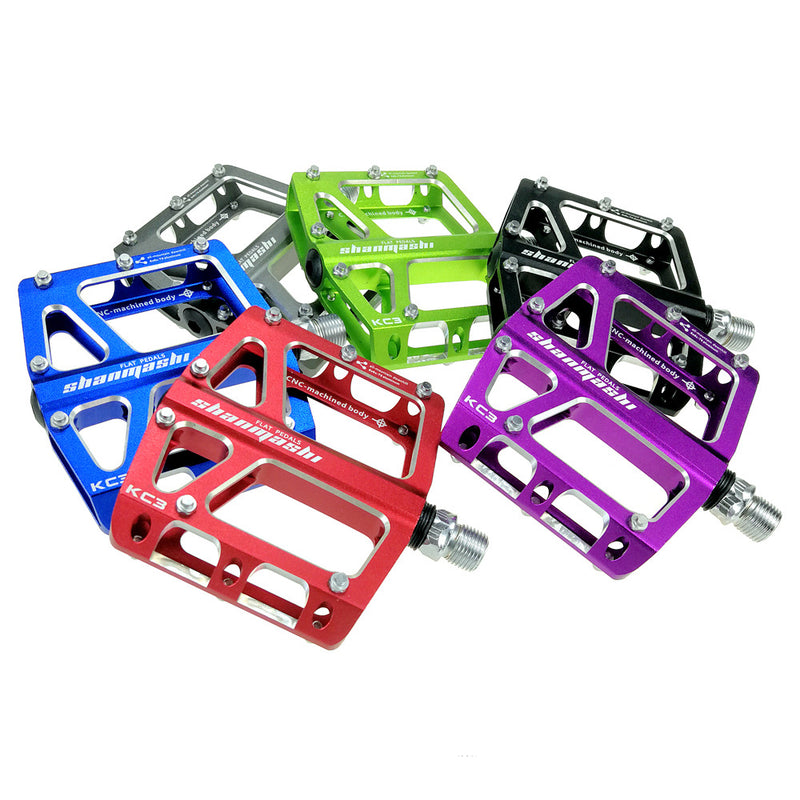 UPANBIKE 9/16" Bike Pedals Aluminum Alloy Wide Flat Platform CNC 2DU Bearing Bicycle Pedals For Mountain Bike Road Bike UP636 - UPANBIKE